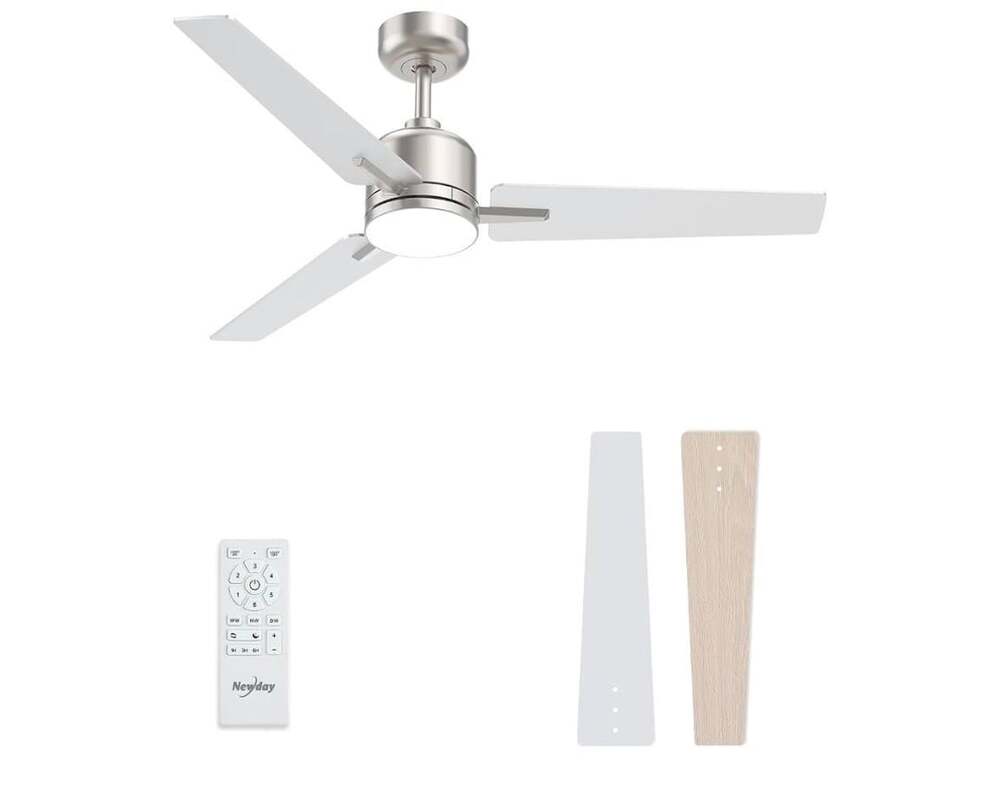 Newday 48 Inch Ceiling Fan Size 48 Brushed Nickel